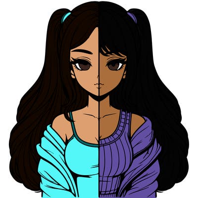 realistic girl split