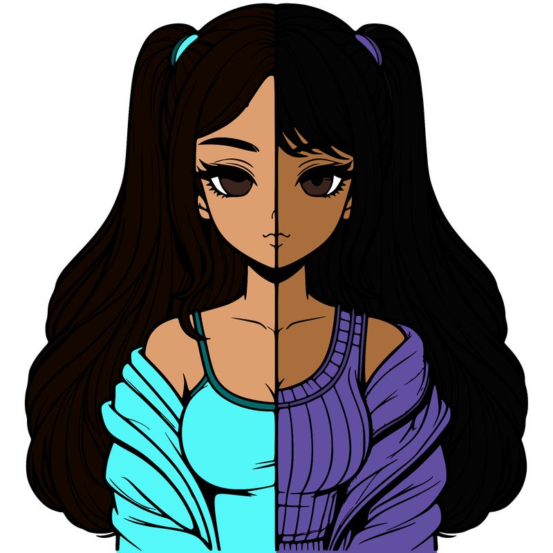 realistic girl split