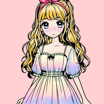 realistic girl with dress