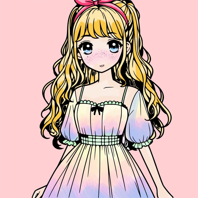 realistic girl with dress