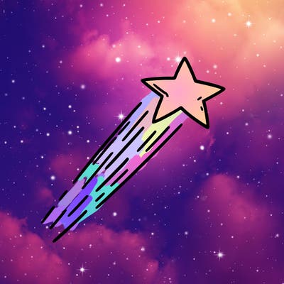 a shooting star in the sky