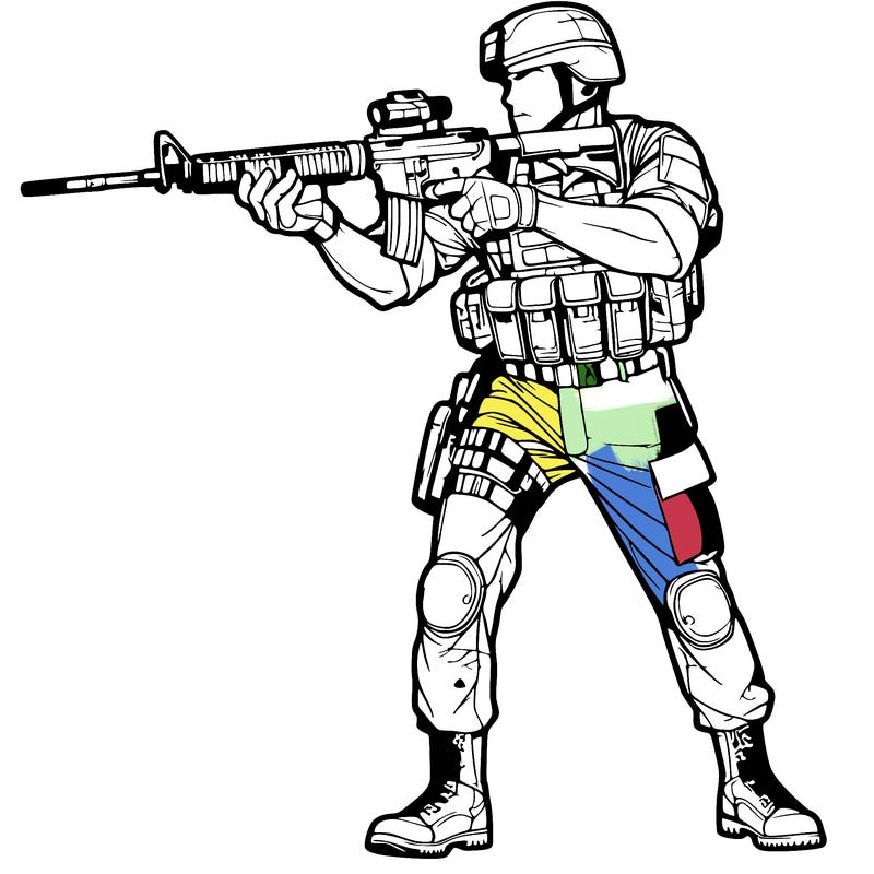 army man full body realistic with gun