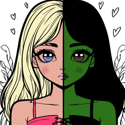 realistic girl split