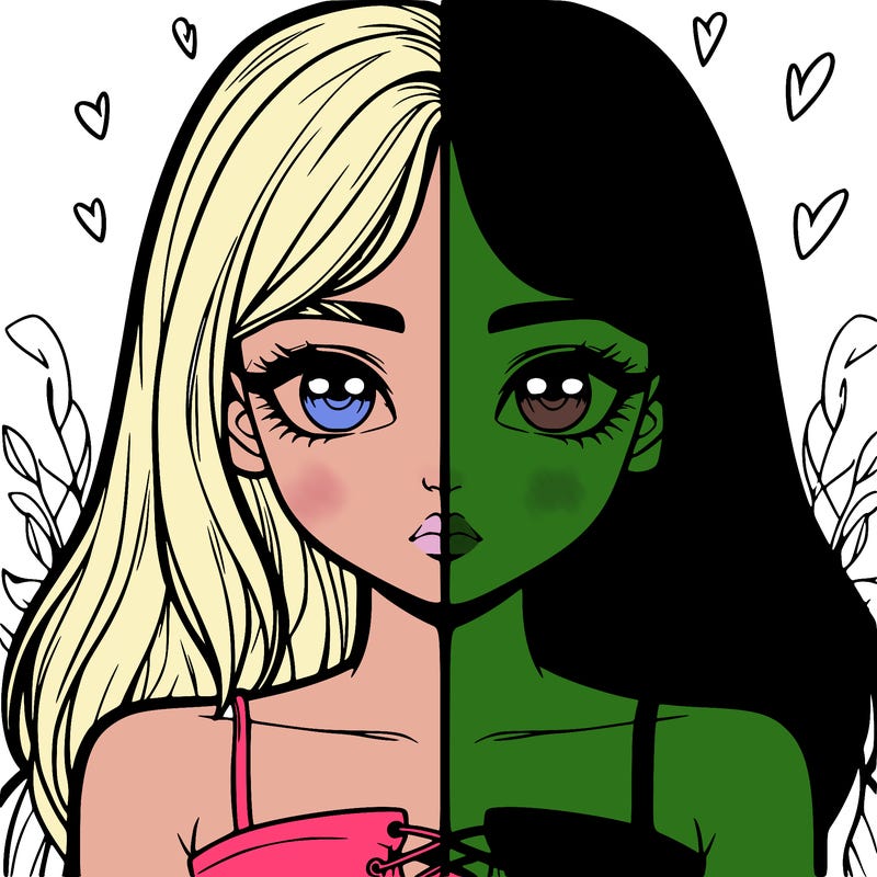 realistic girl split