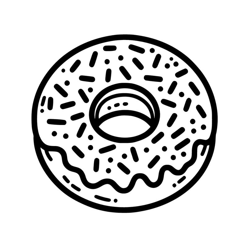 cute sprinkle doughnut