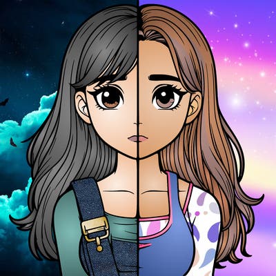 realistic girl split