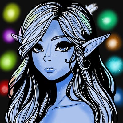 elf girl realistic dark fantasy