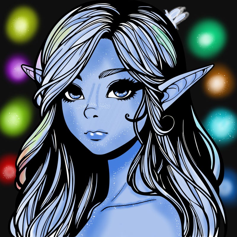 elf girl realistic dark fantasy