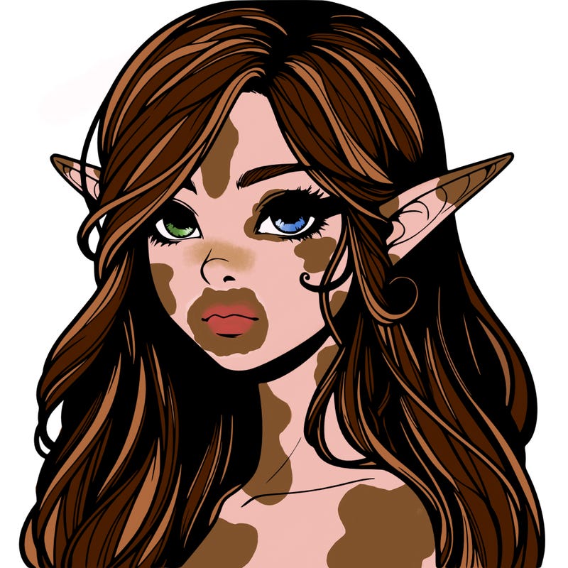 elf girl realistic dark fantasy