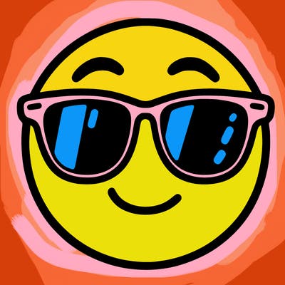emoji with sunglasses