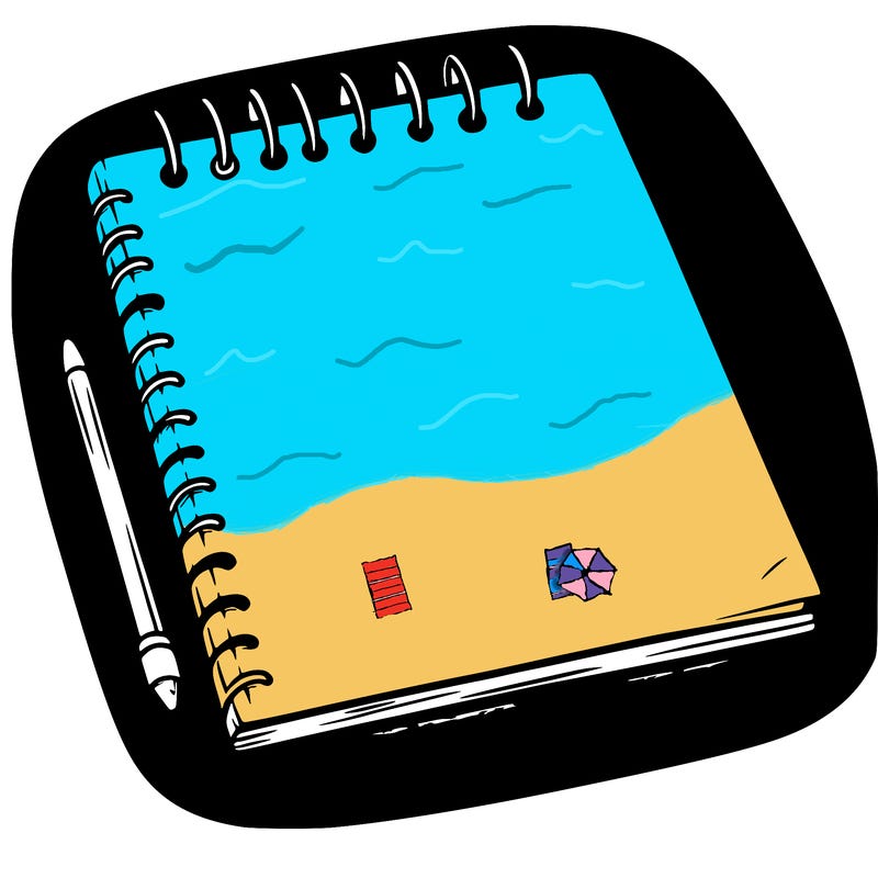 a blank sketch pad