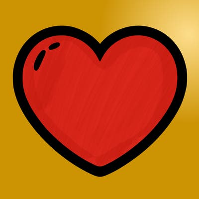 a blank heart