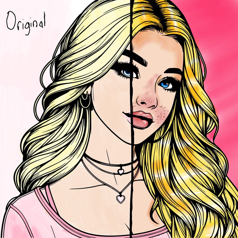 detailed realistic girl