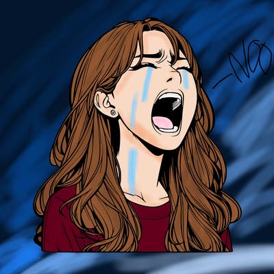 screaming realistic, girl