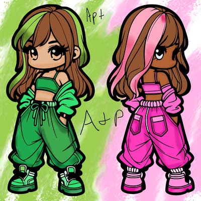 girl in crop top and baggy pants