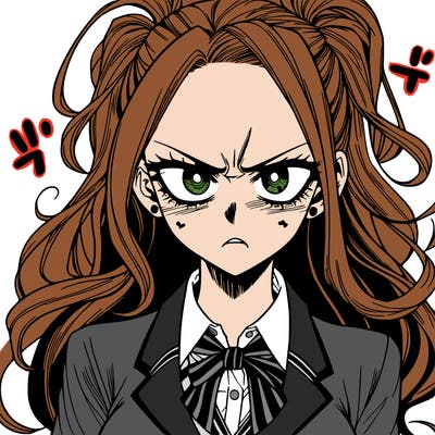 a really mad realistic manga girl