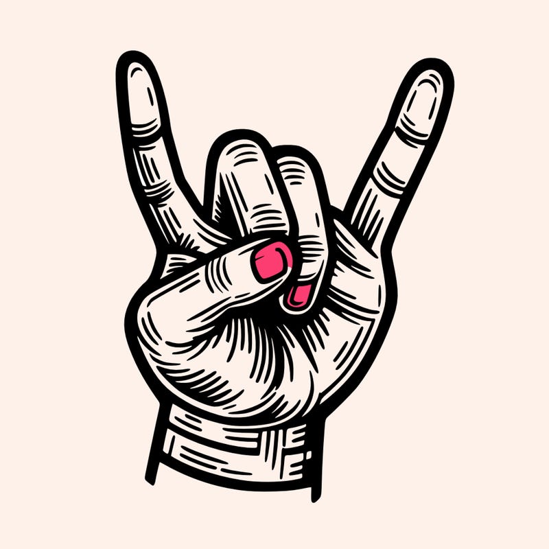 rock and roll hand