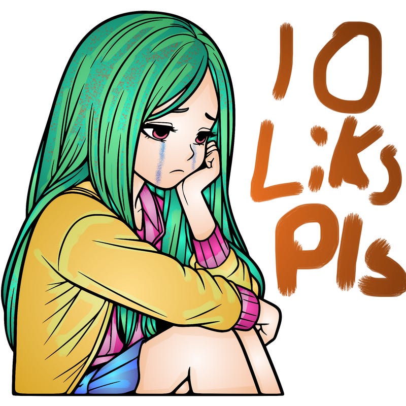 a realistic girl with depression