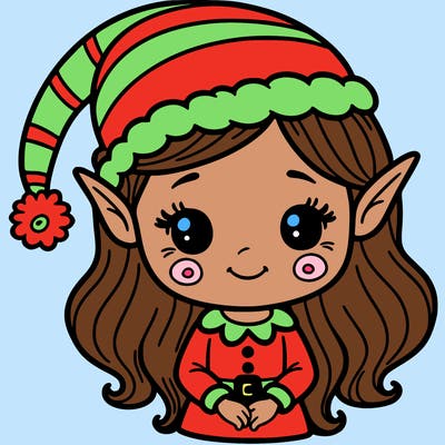 christmas elf girl