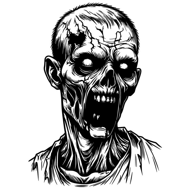creepy realistic zombie