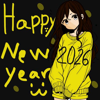 manga teen girl  in a sweater and baggy pants
