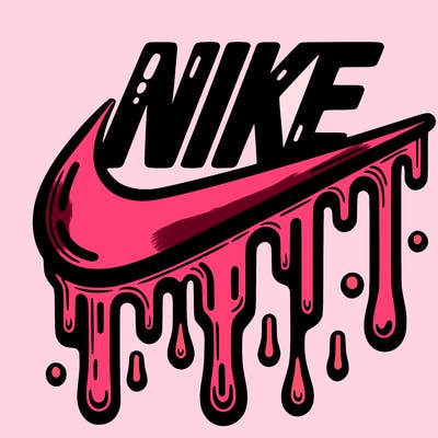 dripping nike logo