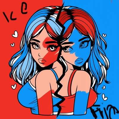 realistic girl split