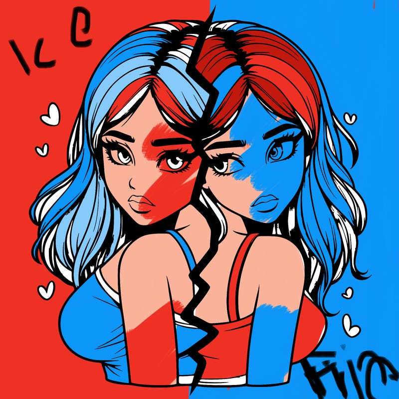 realistic girl split