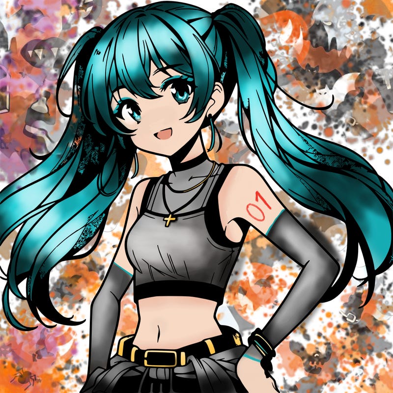 anime girl wearing crop top