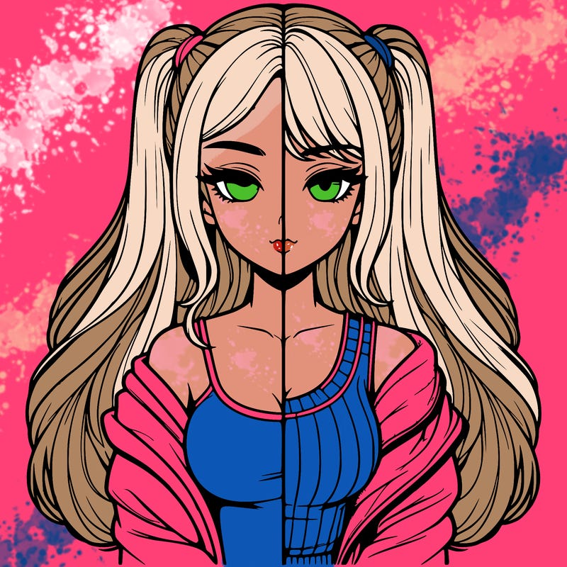 realistic girl split