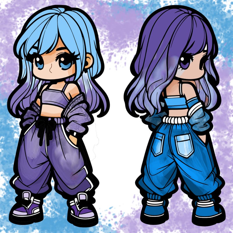 girl in crop top and baggy pants