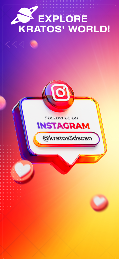 Kratos Surgery - Invitation to follow Kratos Surgery on Instagram at kratos3dscan