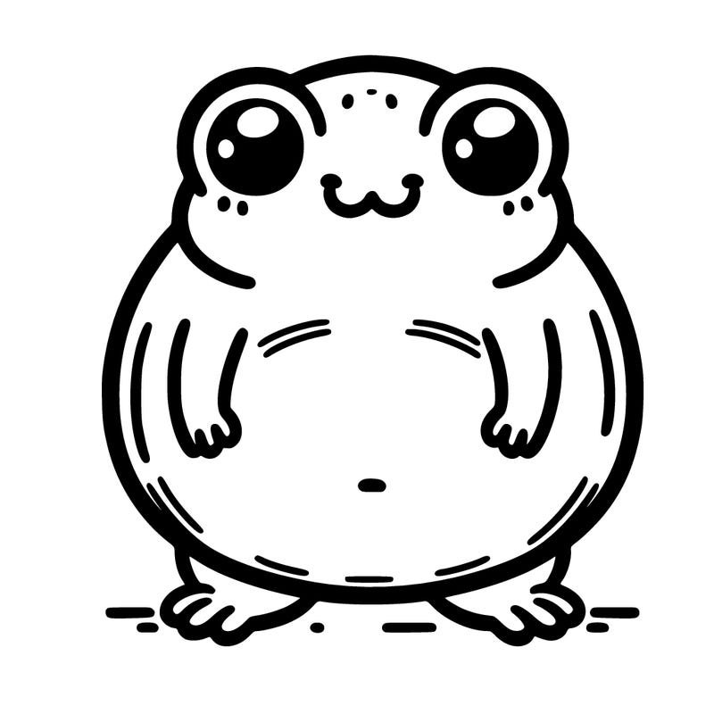 cute fat frog