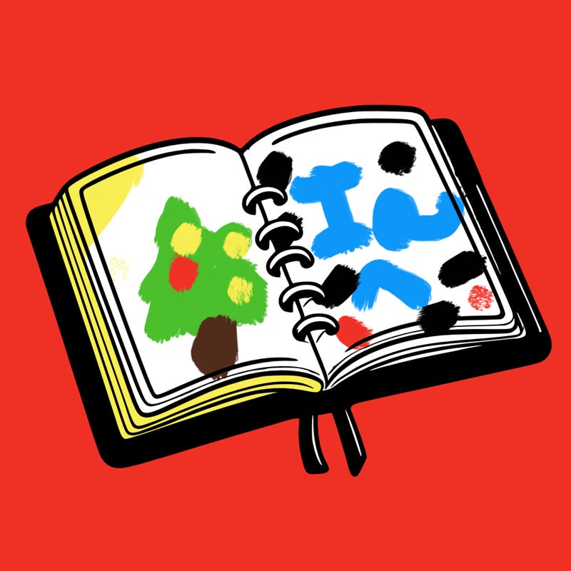 open note book blank