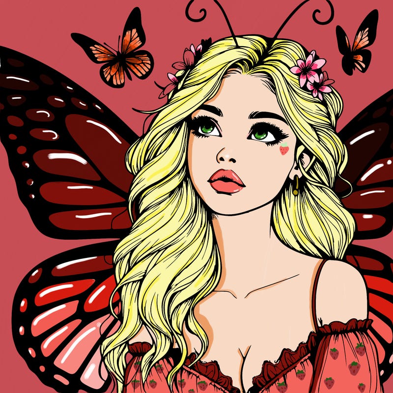 butterfly fairy realistic girl
