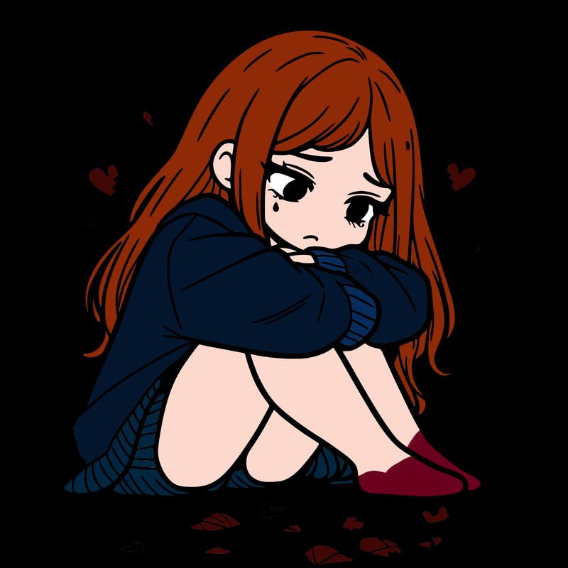 a girl after a breakup