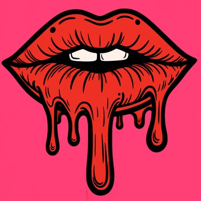 dripping lips