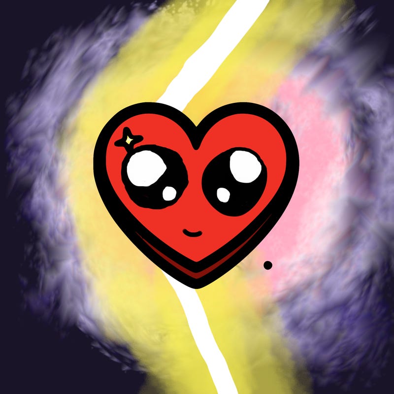 a blank heart with a blank background