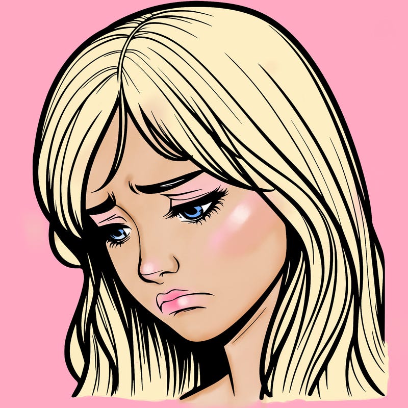 depressed realistic girl crying