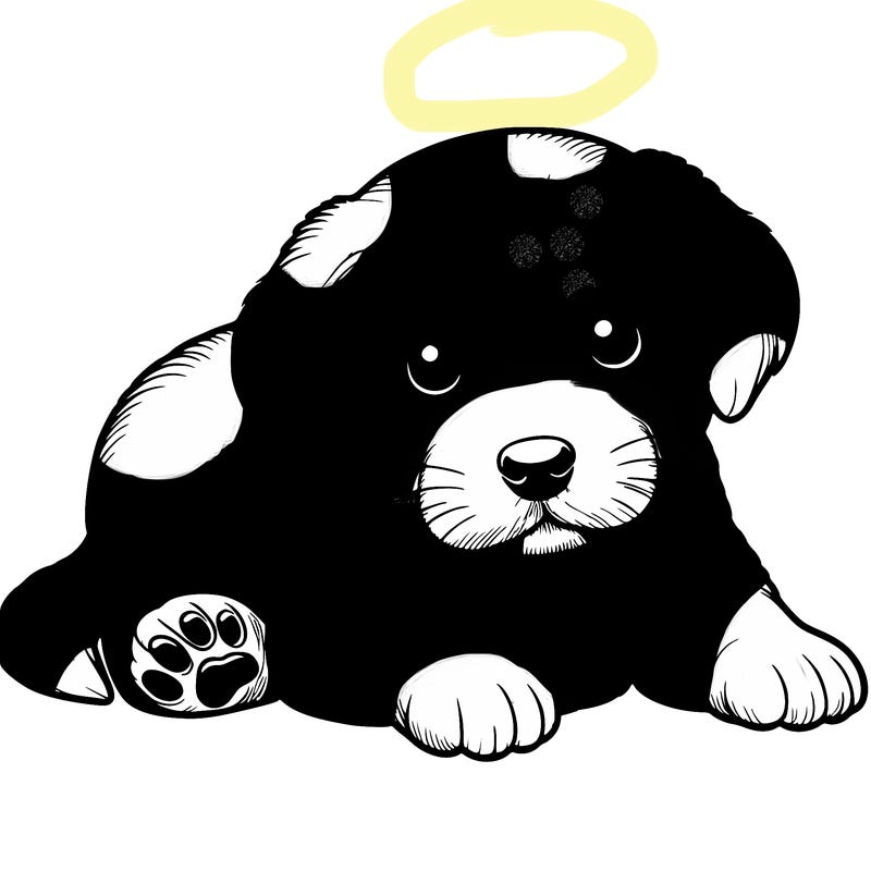 a cute realistic puppy