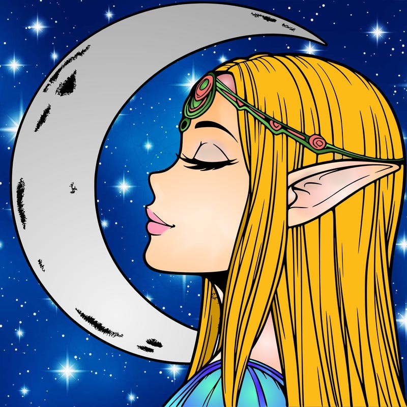 a realistic moon elf