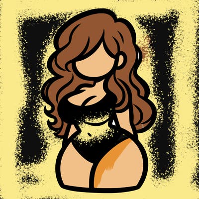 curvy woman with hair