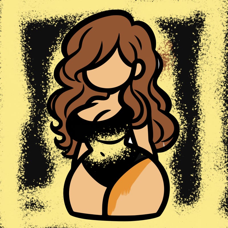 curvy woman with hair