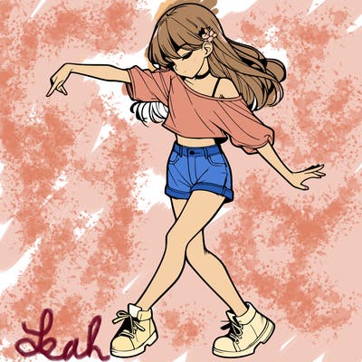 realistic girl danceing