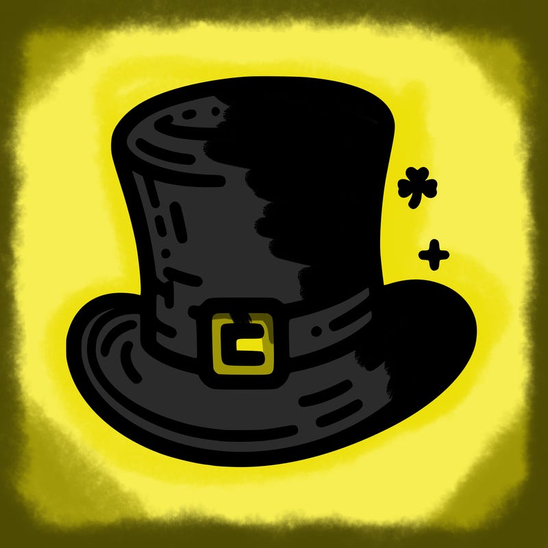 st patrick hat with thin lines