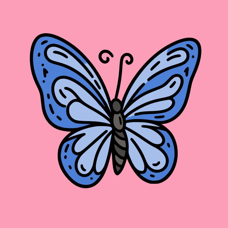 simple butterfly outline