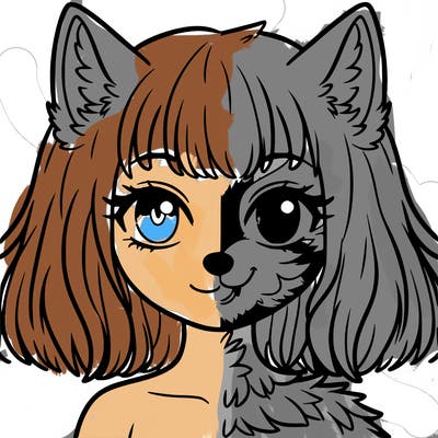 half wolf girl