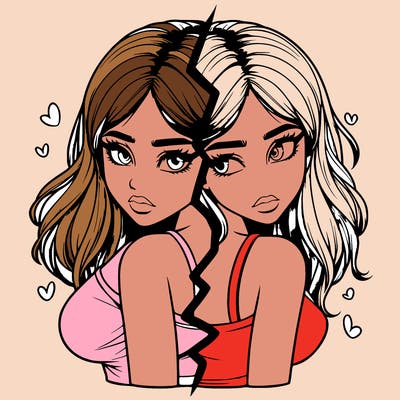 realistic girl split