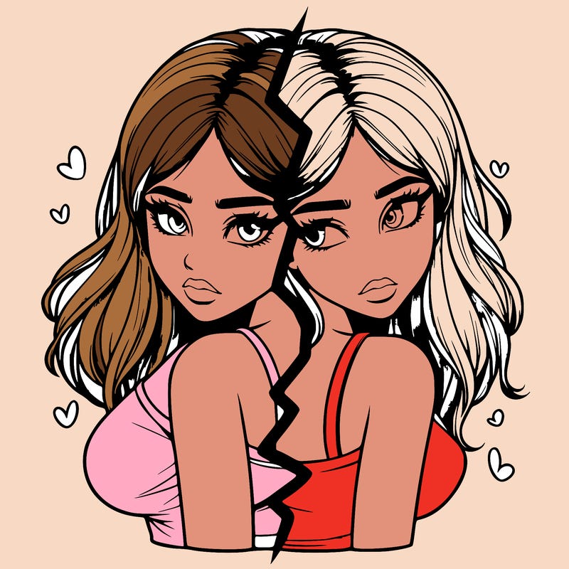 realistic girl split