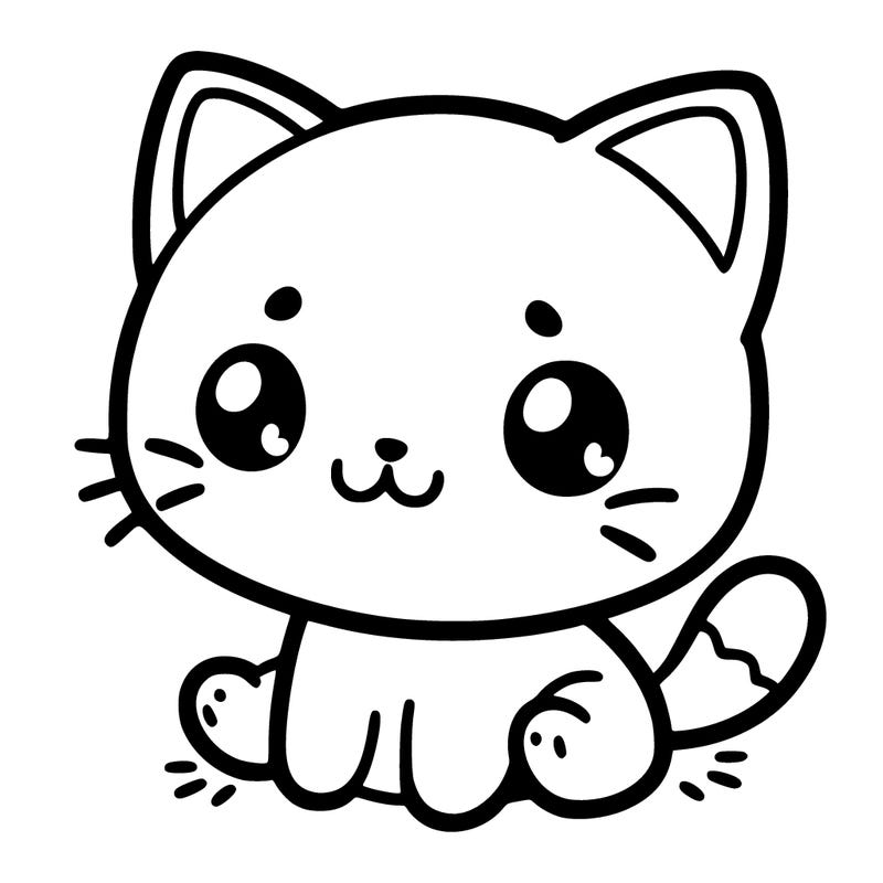 a cute simple cat